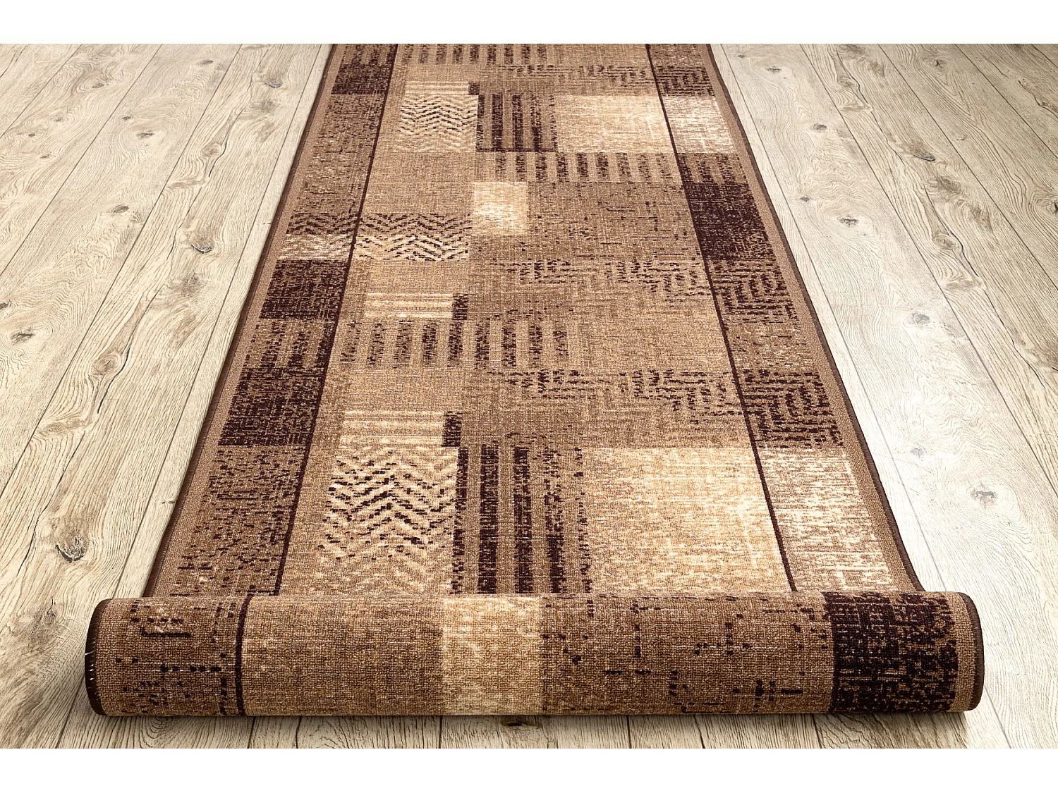 TAPIS DE COULOIR antidérapant ESSENZA beige 80x840 cm