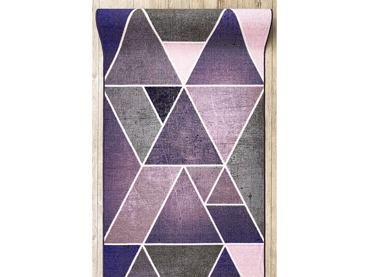 CHODNIK podgumowany TRÓJKĄTY guma fiolet 110 cm 110x410 cm