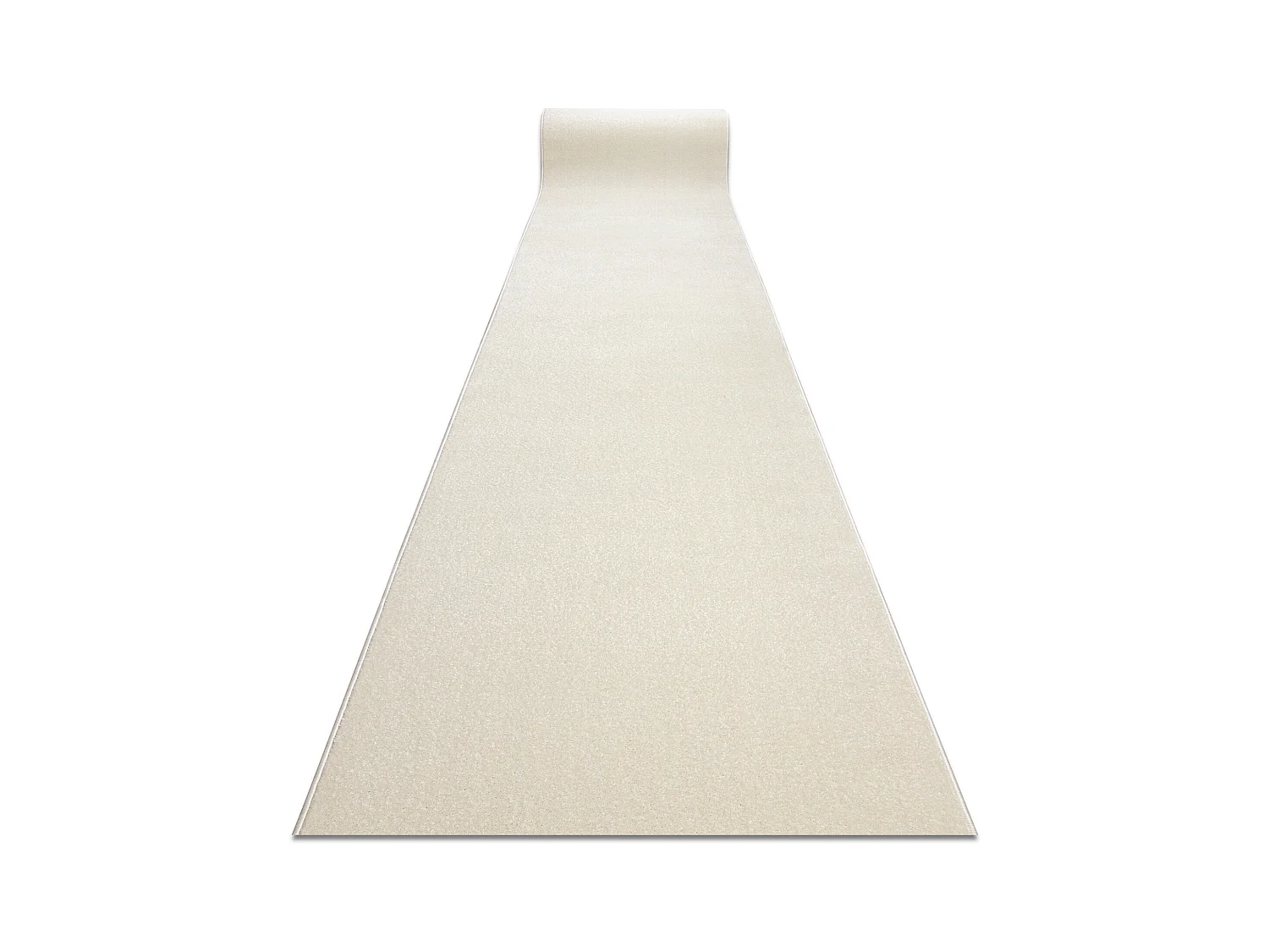 Tapis de couloir KARMEL plaine, une couleur blanc 60x1100 cm