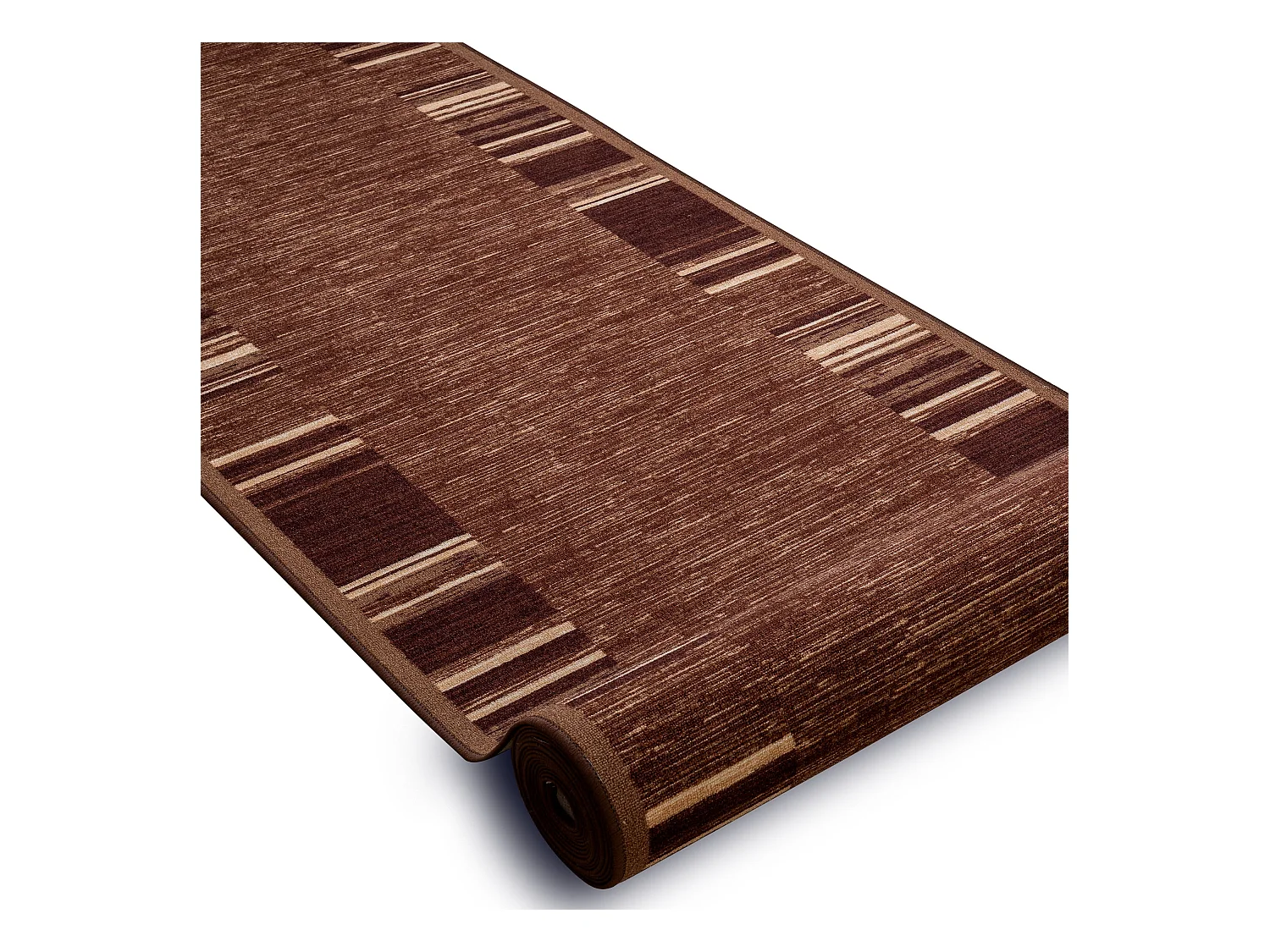 TAPIS DE COULOIR antidérapant ADAGIO marron 100x370 cm