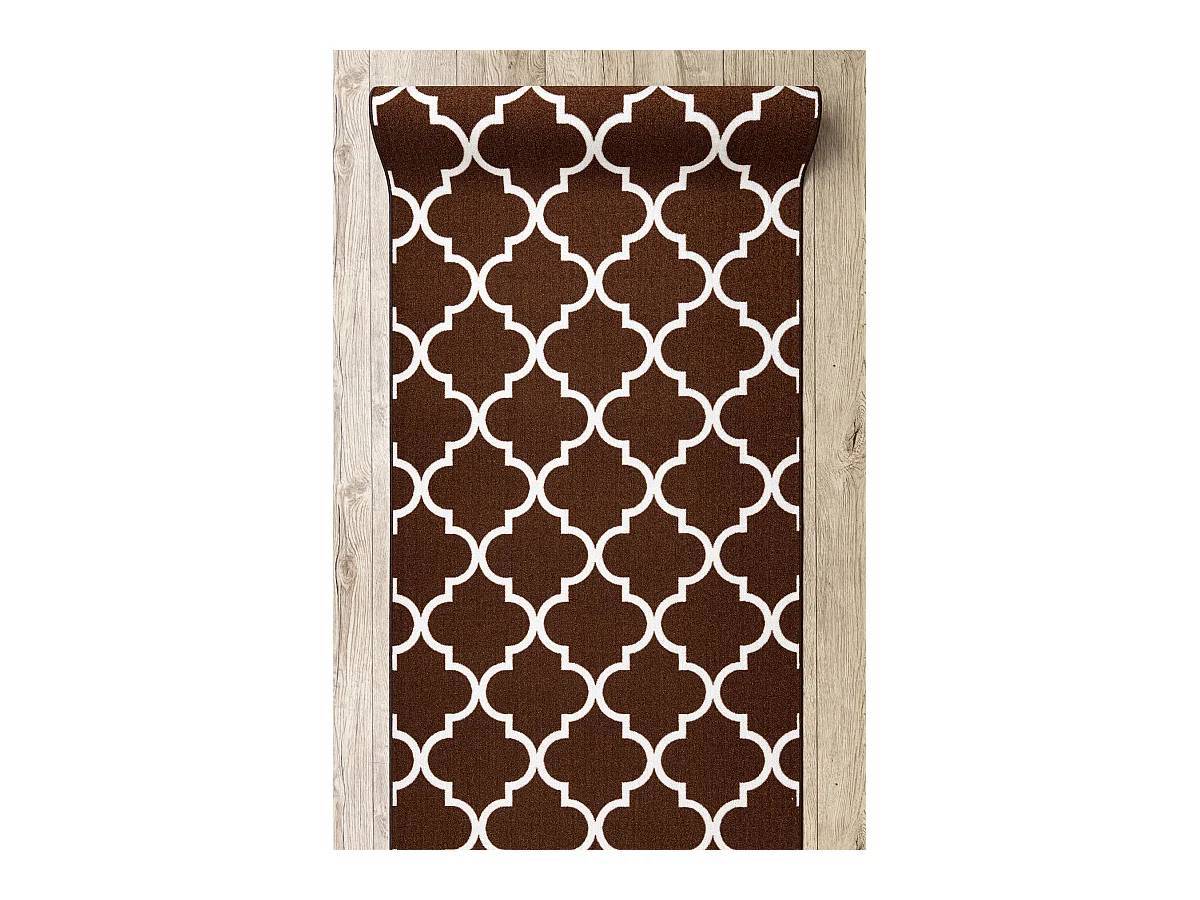 Gegummeerde bestrating Marokkaanse Klaver bruin TRELLIS 30351 100x840 cm