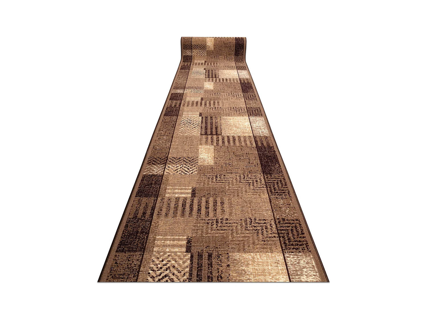 Vloerbekleding met rubber bekleed ESSENZA beige  80x900 cm