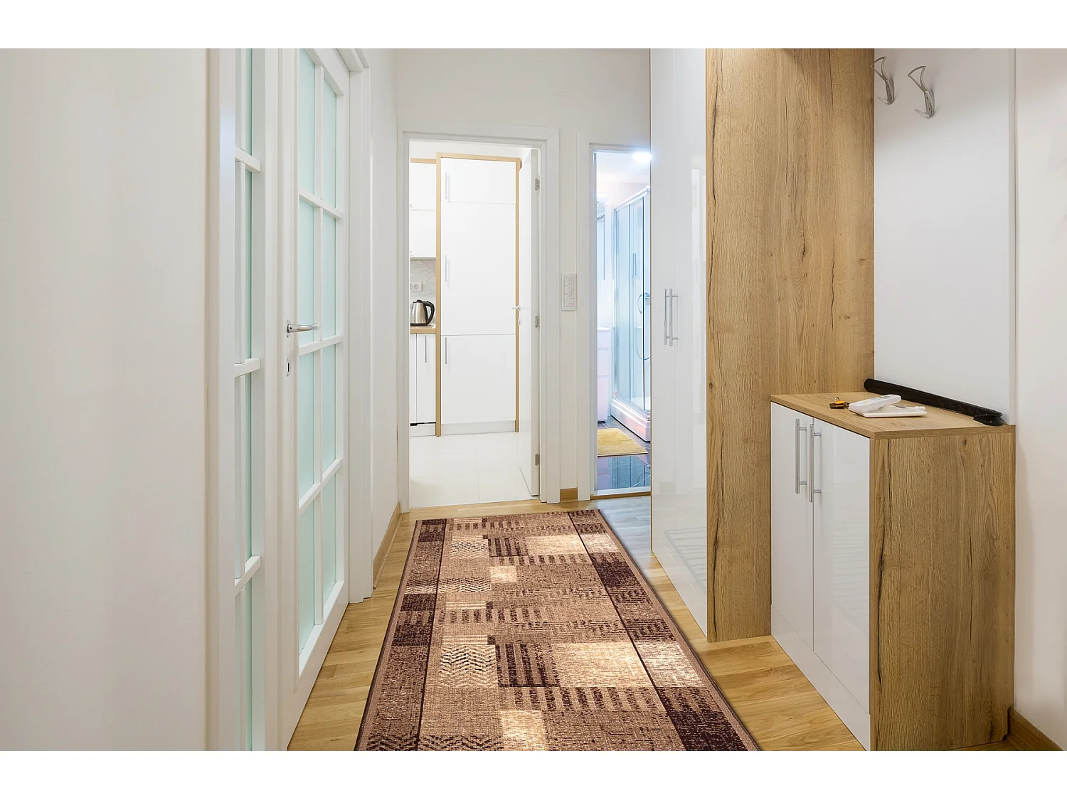 TAPIS DE COULOIR antidérapant ESSENZA beige 80x950 cm