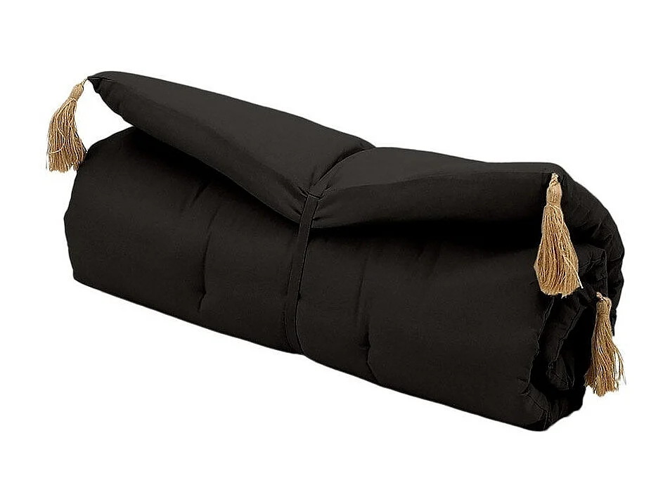 Matelas de Sol Futon Repliable "Panama" 60x120cm Noir