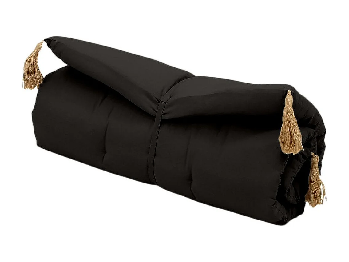 Matelas de Sol Futon Repliable "Panama" 60x120cm Noir