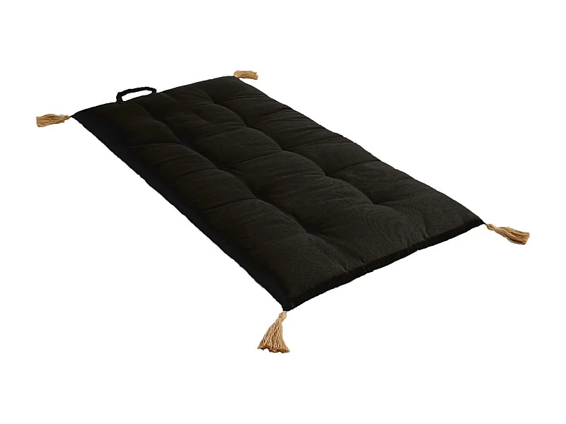 Matelas de Sol Futon Repliable "Panama" 60x120cm Noir