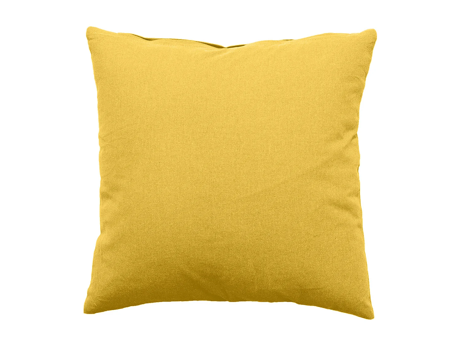 Coussin Déco Uni Déhoussable "Panama" 40x40cm Jaune