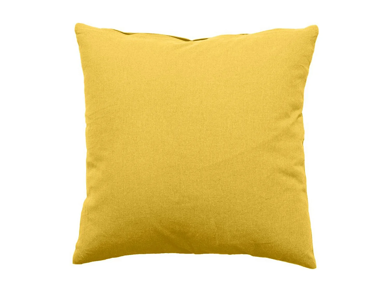 Coussin Déco Uni Déhoussable "Panama" 40x40cm Jaune