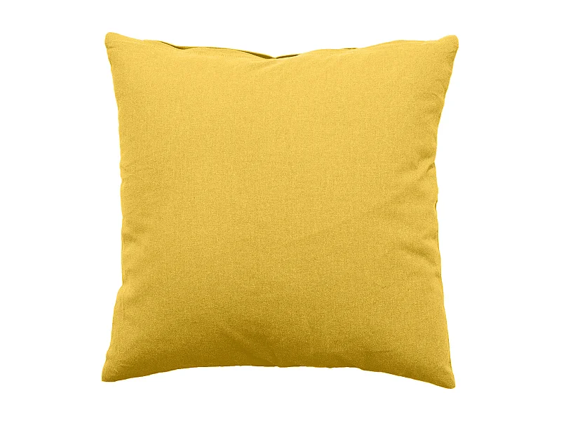 Coussin Déco Uni Déhoussable "Panama" 40x40cm Jaune