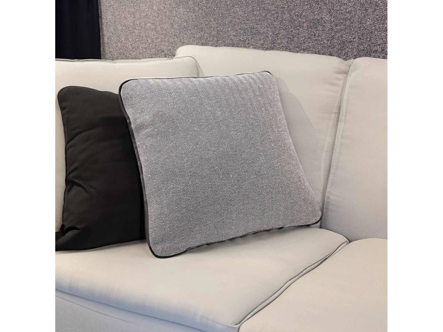 Coussin d'ameublement à chevrons