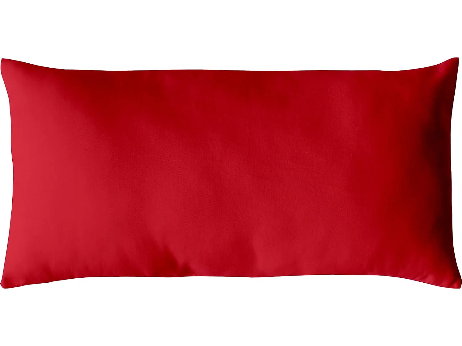 Coussin Déco Uni "Panama" 30x50cm Rouge