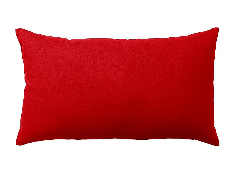 Coussin Déco Uni "Panama" 30x50cm Rouge