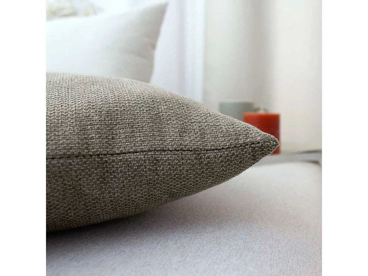 Coussin Déco en Velours "Lagarta" 40x40cm Taupe