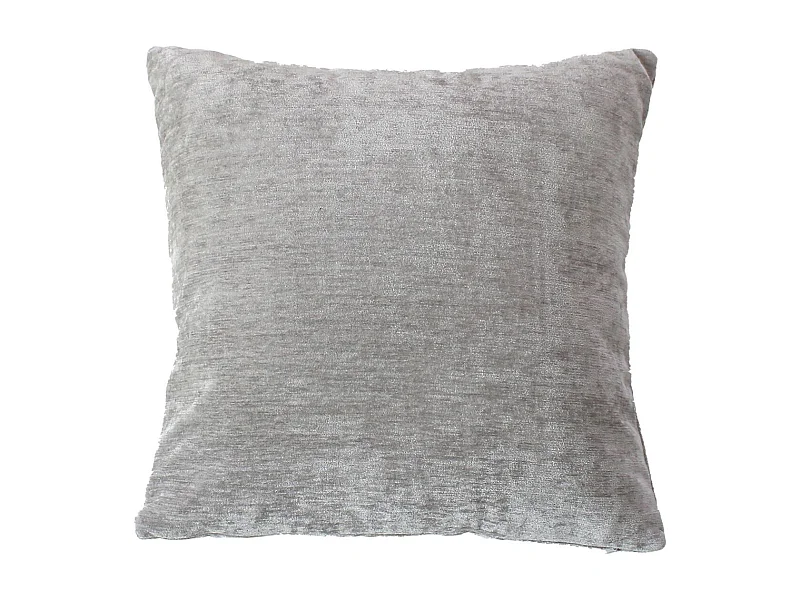 Coussin Déco en Velours "Velvet" 40x40cm Gris Clair