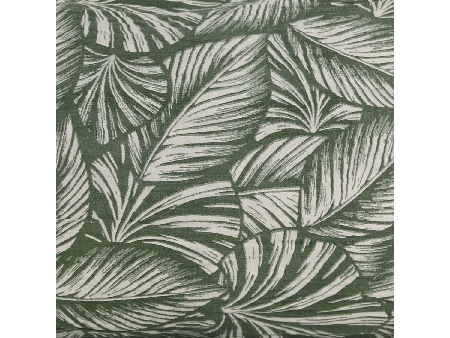 Cojín con estampado de hojas exóticas