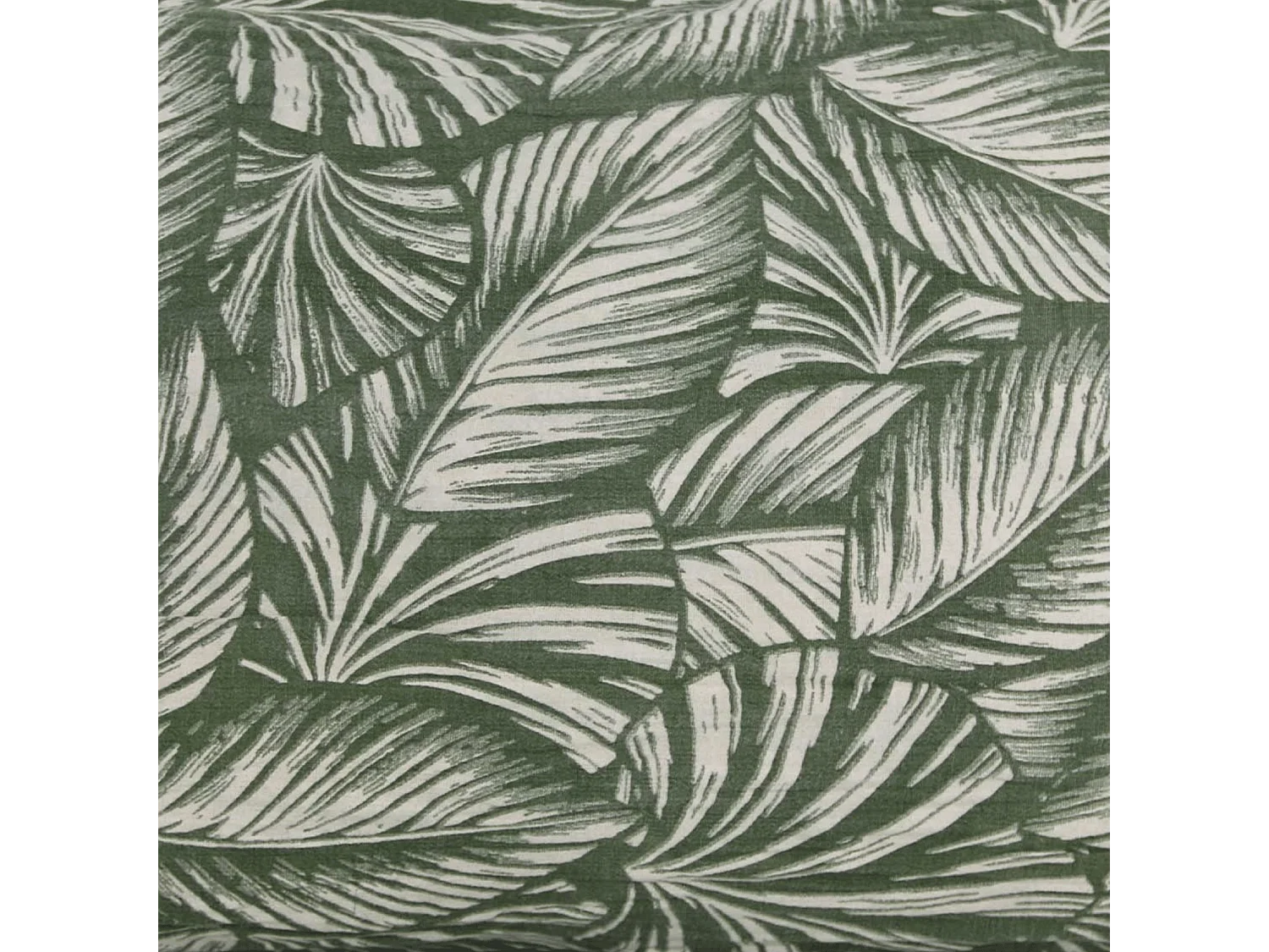 Coussin motif feuilles exotiques