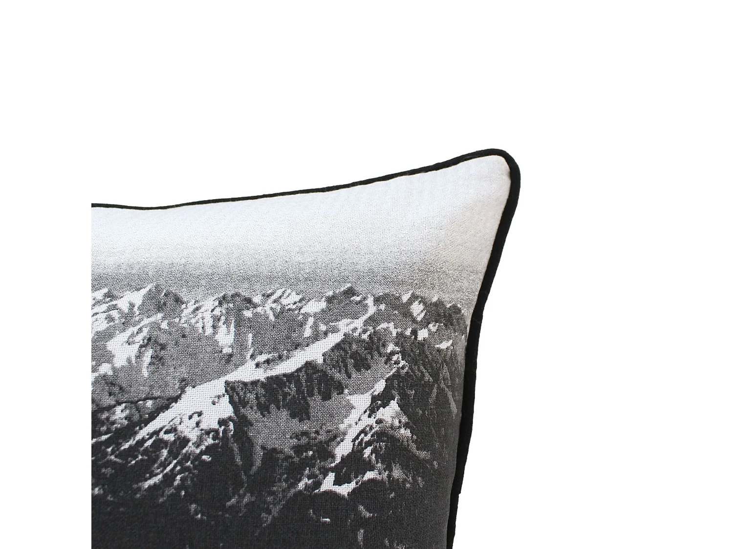 Coussin Déco Imprimé "Epicéa" 30x50cm Noir & Blanc