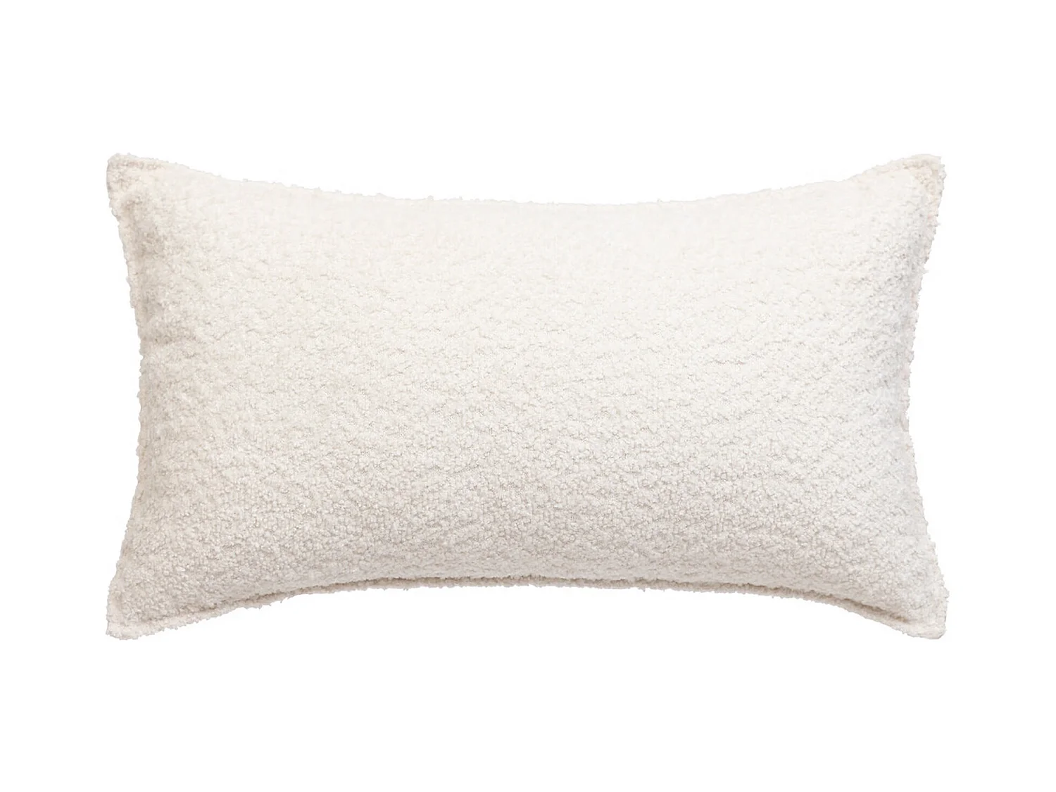 Coussin Déco Bouclette "Soana" 30x50cm Ivoire