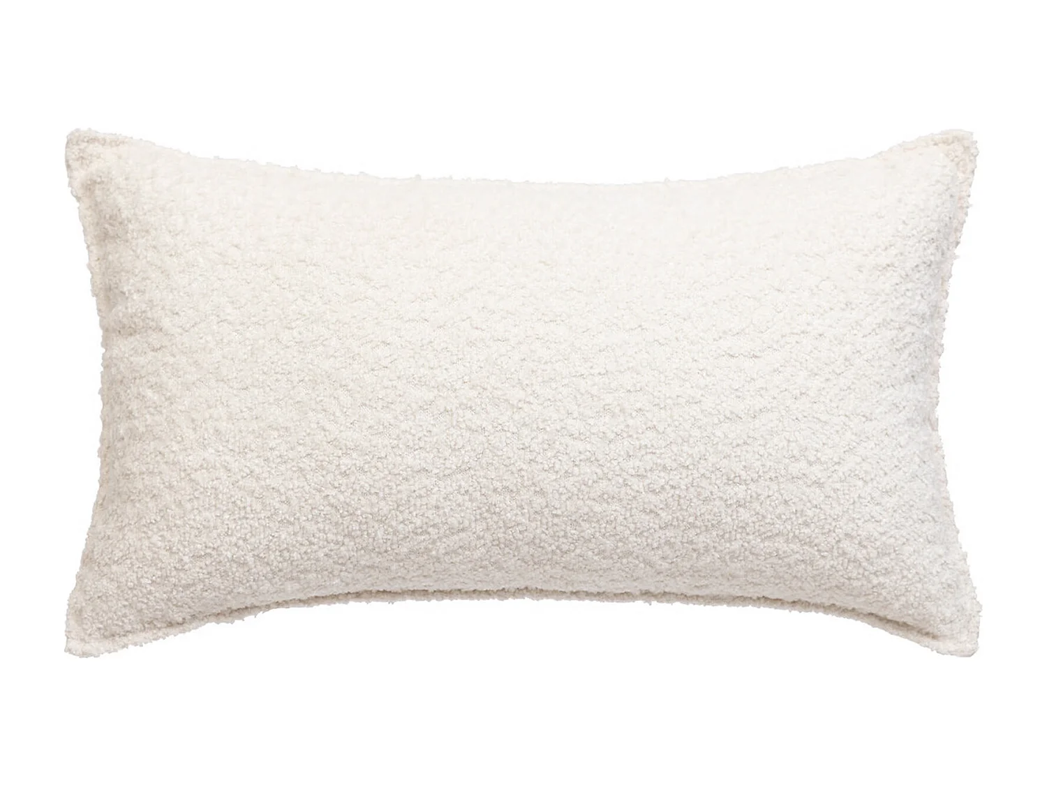 Coussin Déco Bouclette "Soana" 30x50cm Ivoire