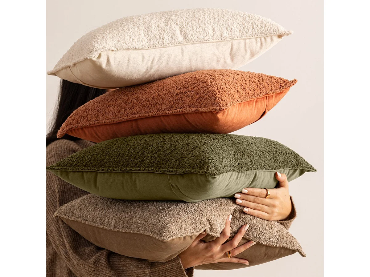 Cojín desenfundable rectángulo de bouclette