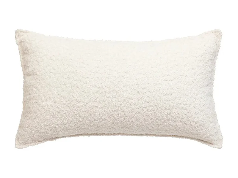 Coussin Déco Bouclette "Soana" 30x50cm Ivoire