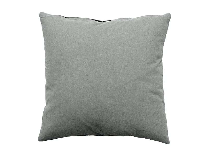 Coussin Déco Uni Déhoussable "Panama" 60x60cm Gris Clair