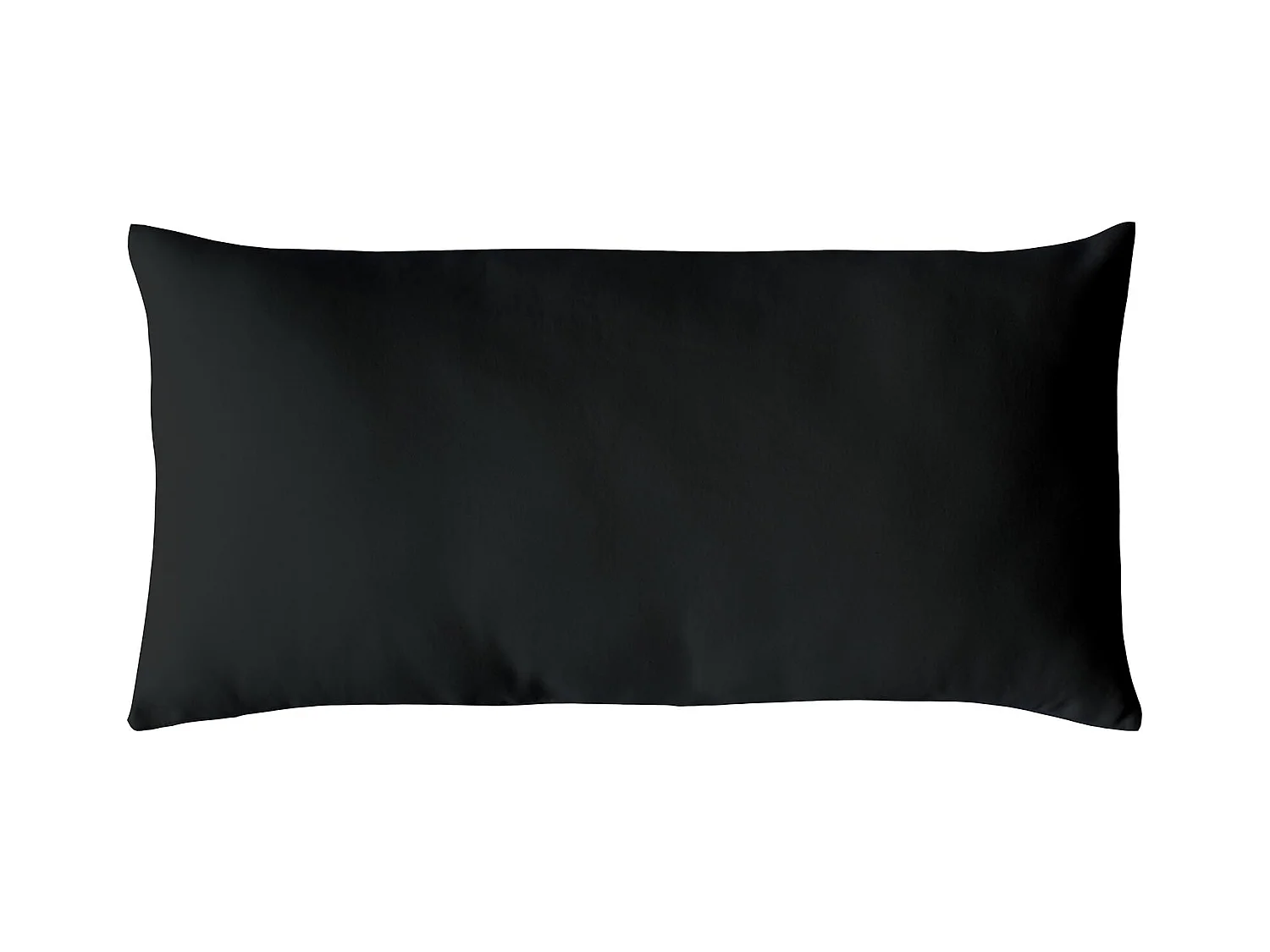Coussin Déco Uni "Panama" 30x50cm Noir
