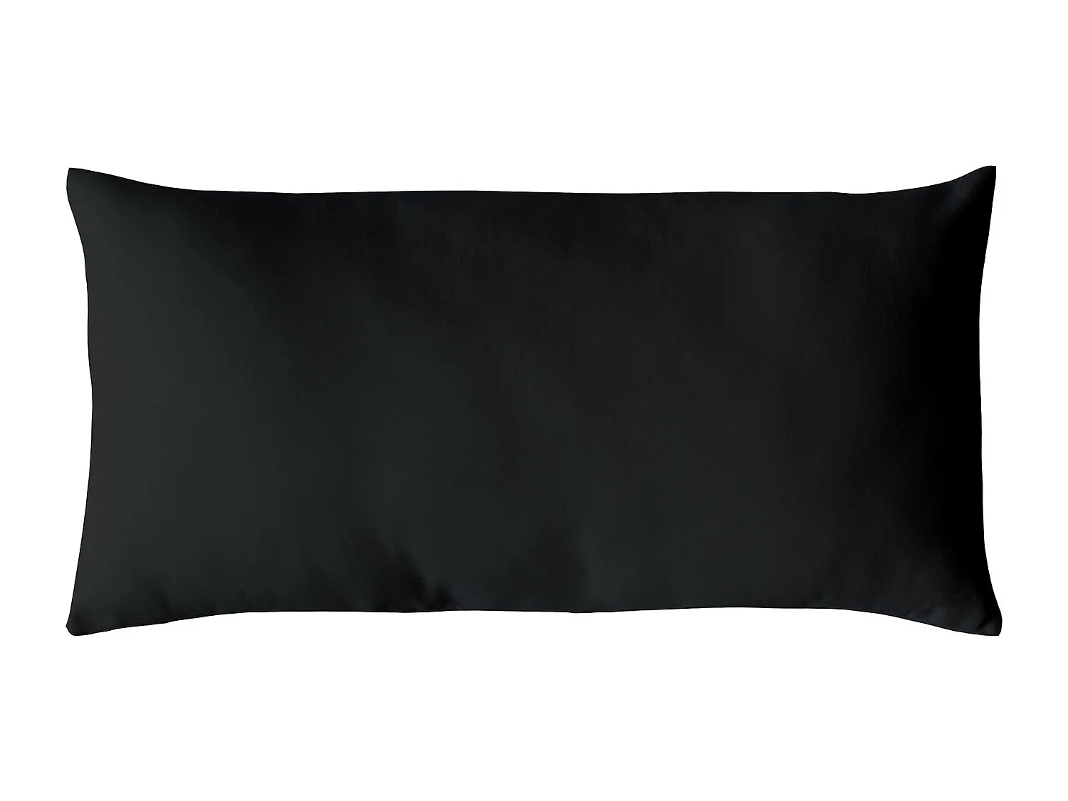 Coussin Déco Uni "Panama" 30x50cm Noir