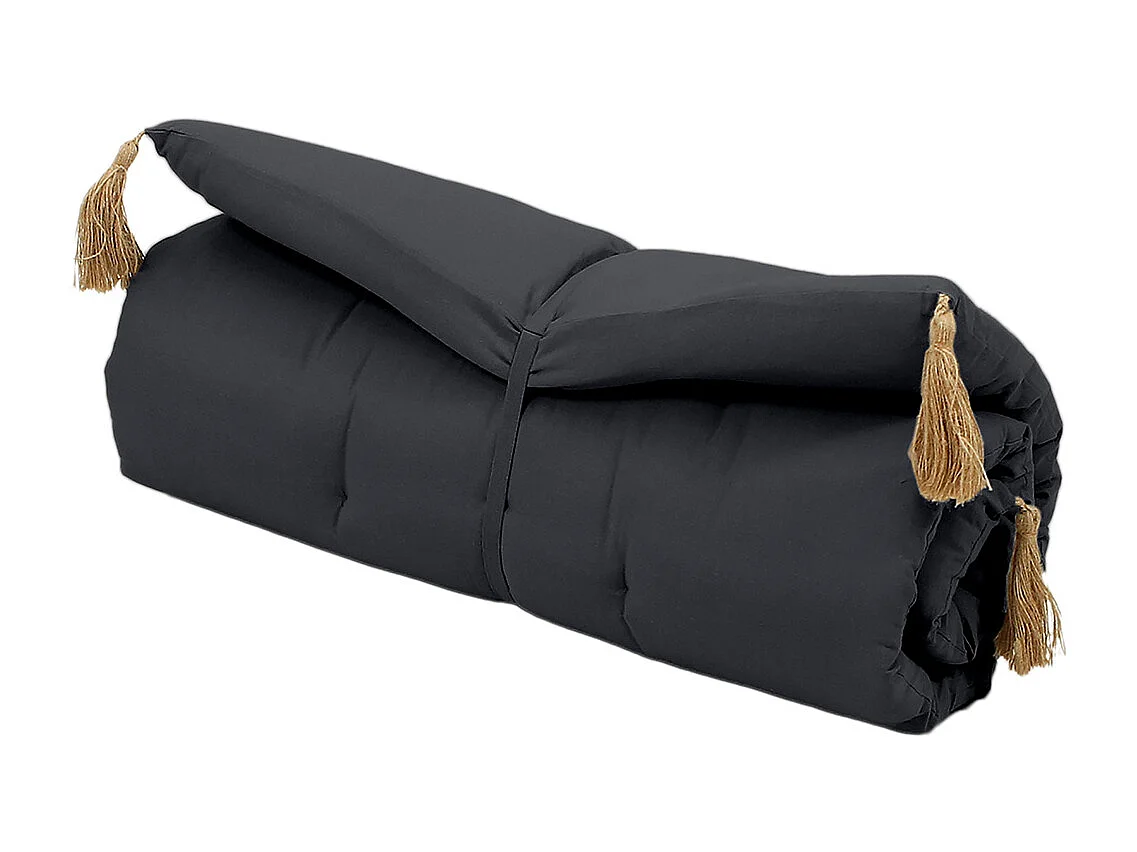 Matelas de Sol Futon Repliable "Panama" 60x120cm Gris Foncé