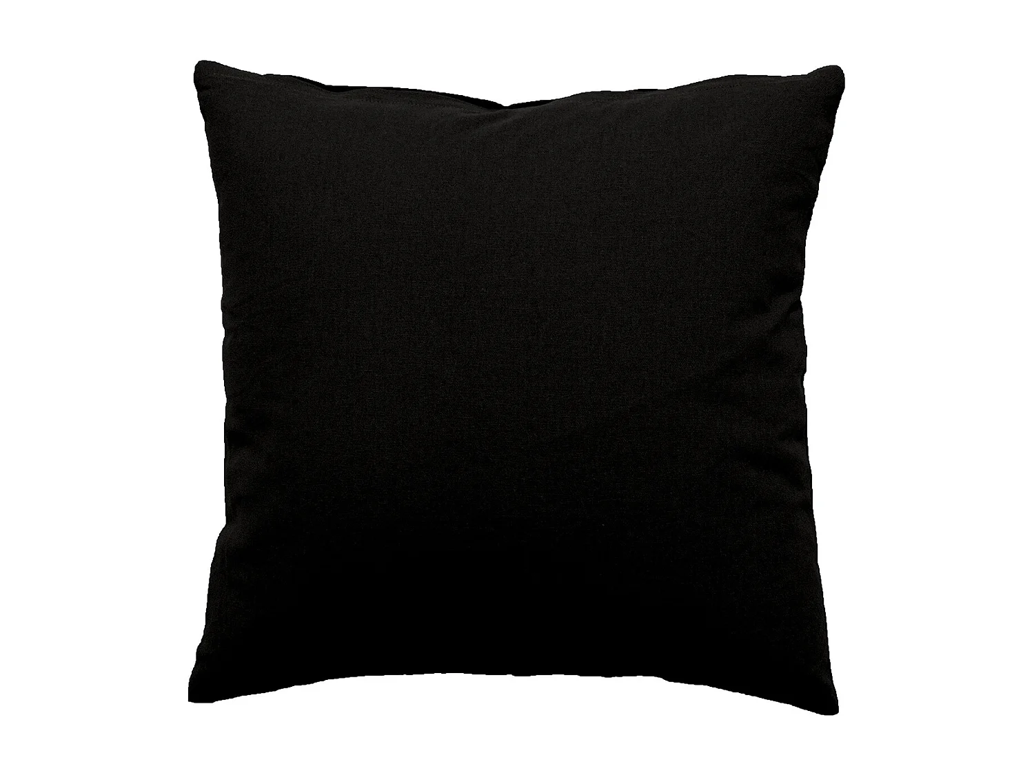 Coussin Déco Uni Déhoussable "Panama" 40x40cm Noir