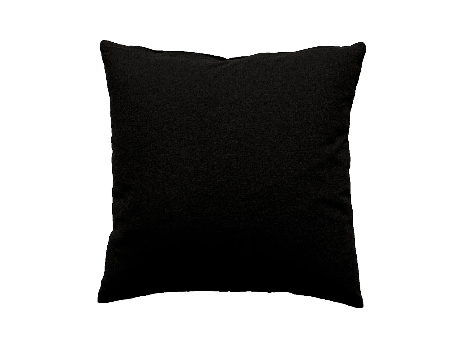 Coussin Déco Uni Déhoussable "Panama" 40x40cm Noir