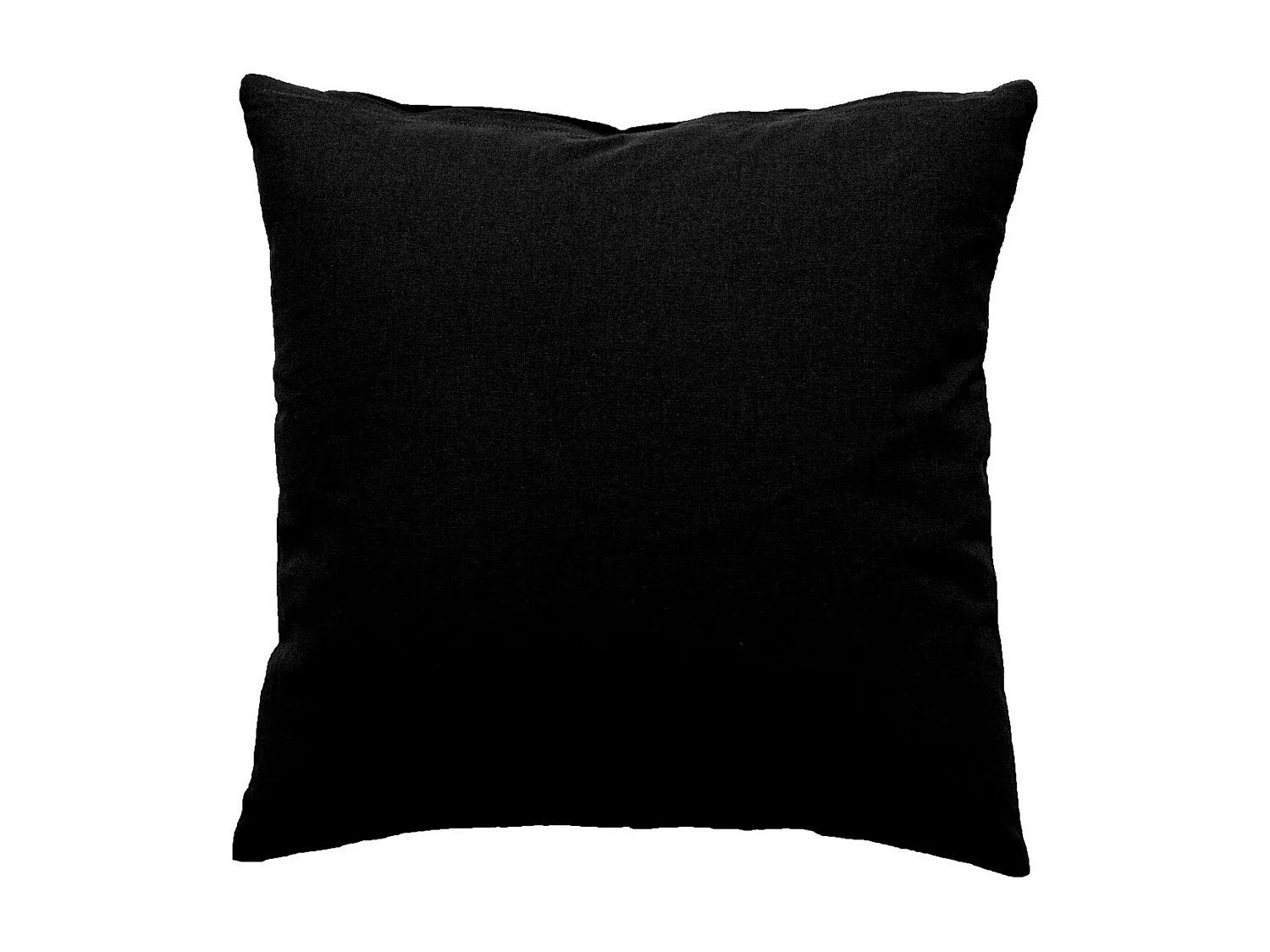 Coussin Déco Uni Déhoussable "Panama" 40x40cm Noir