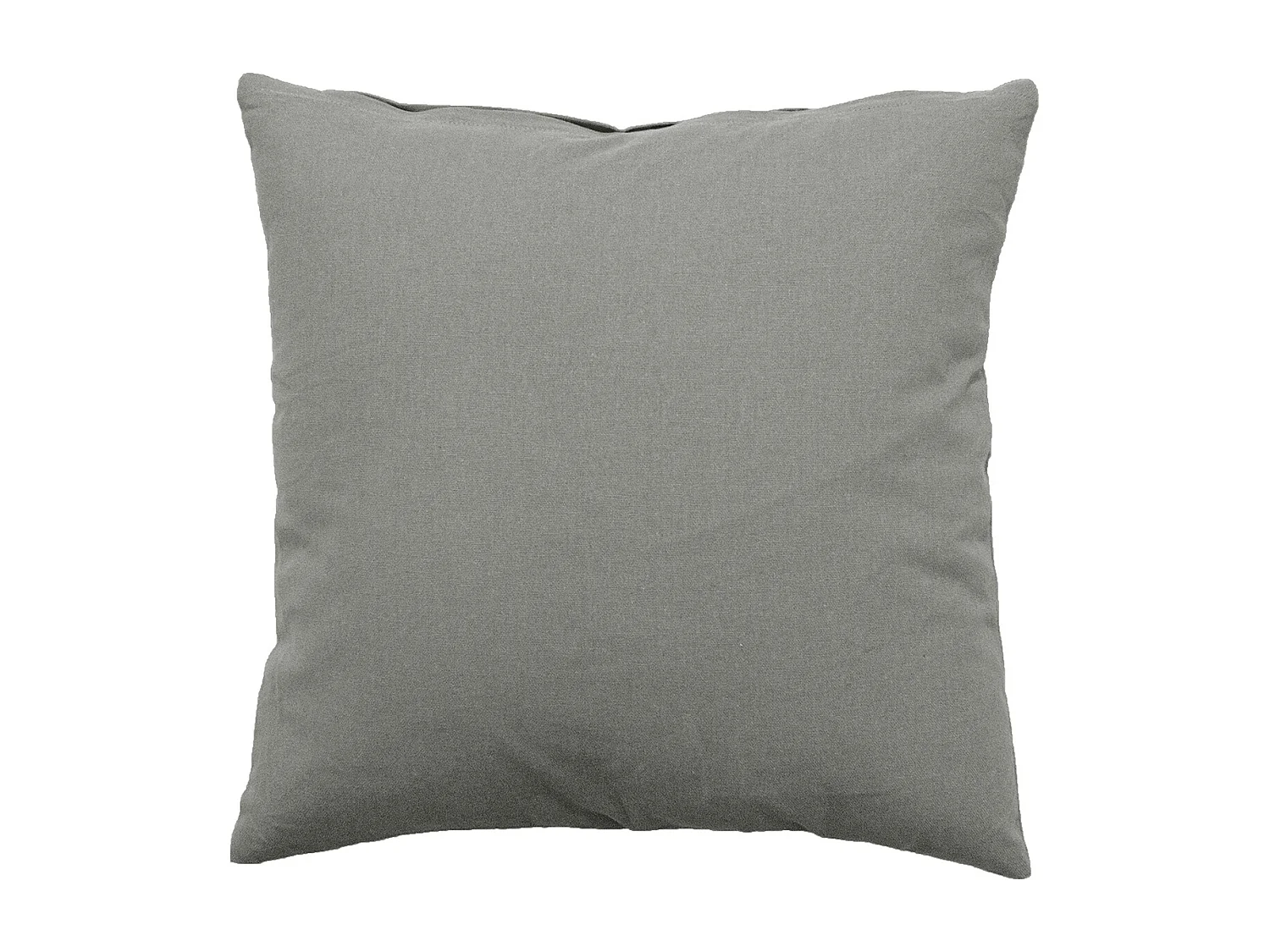 Coussin Déco Uni Déhoussable "Panama" 40x40cm Gris Clair