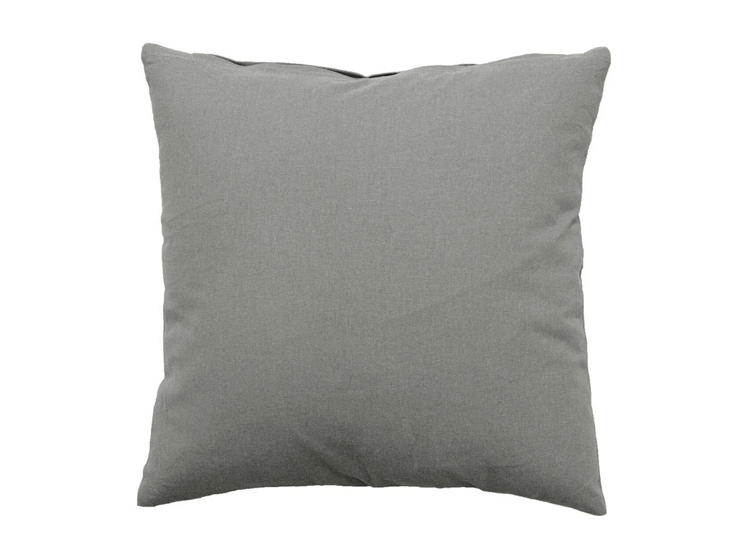 Coussin Déco Uni Déhoussable "Panama" 40x40cm Gris Clair