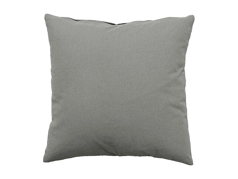 Coussin Déco Uni Déhoussable "Panama" 40x40cm Gris Clair