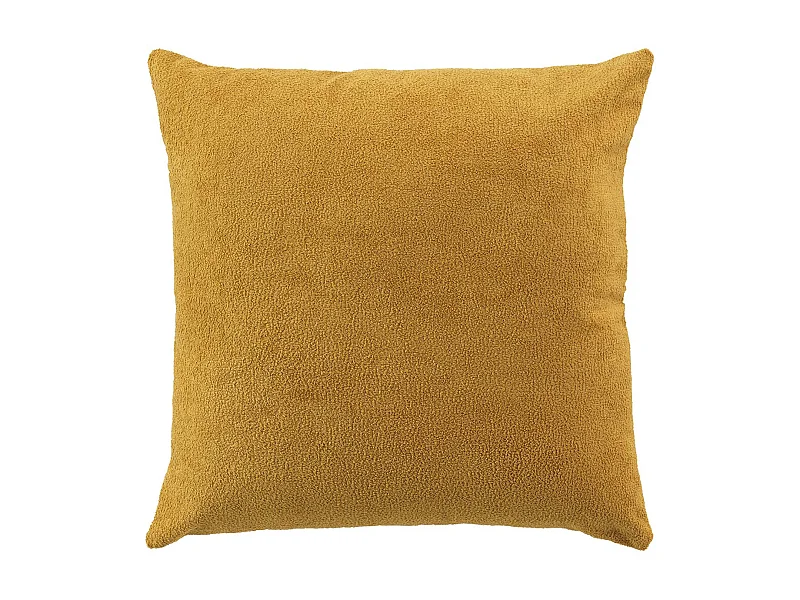 Coussin Déco Bouclette "Tessa" 45x45cm Jaune