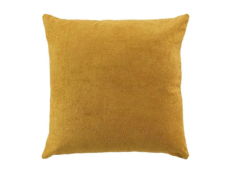 Coussin Déco Bouclette "Tessa" 45x45cm Jaune