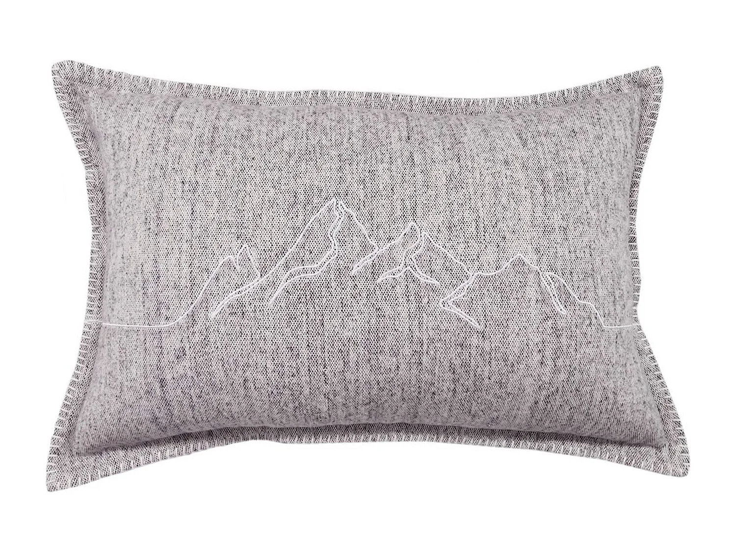 Cojín rectangular montañas en algodón cepillado