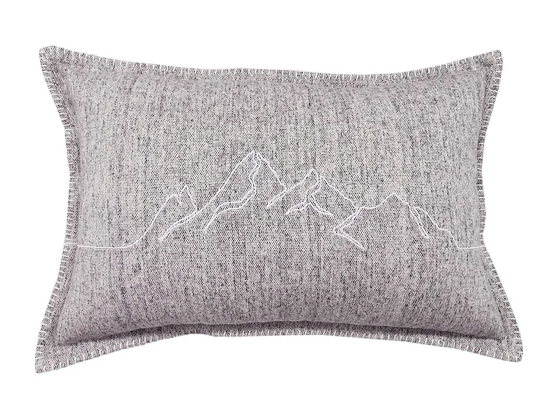 Cojín rectangular montañas en algodón cepillado