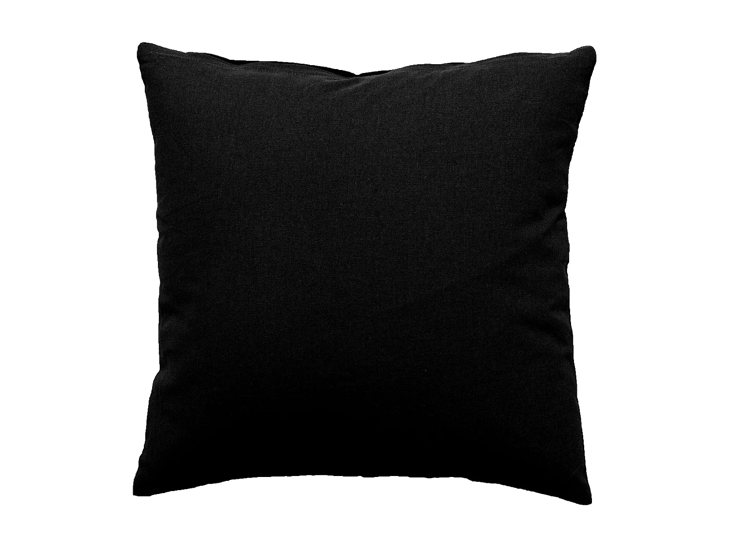 Coussin Déco Uni Déhoussable "Panama" 60x60cm Noir