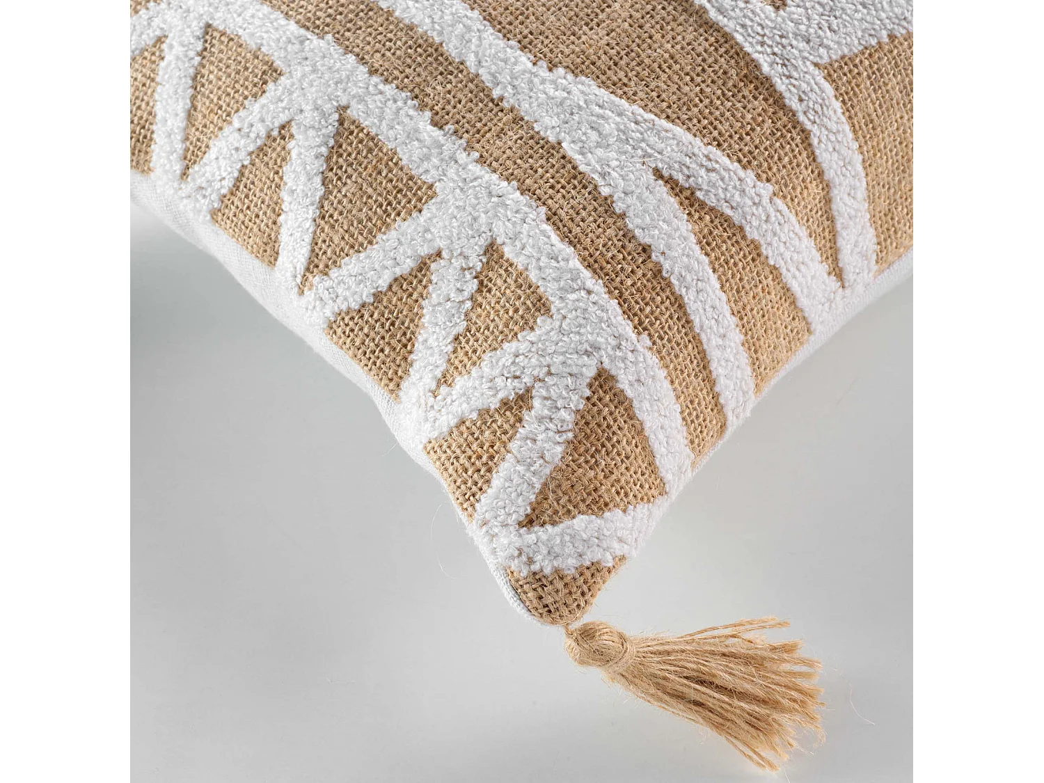 Coussin Déco en Jute "Asmara" 30x50cm Marron