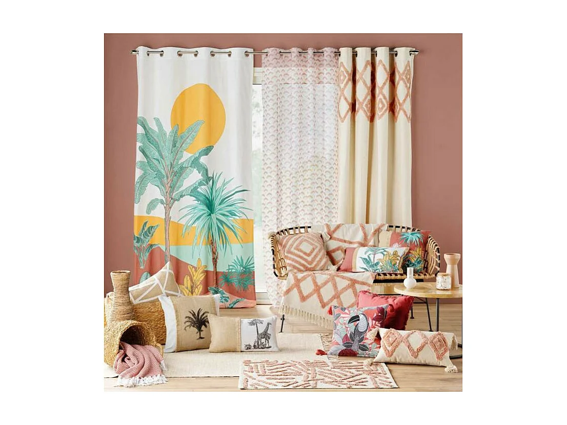 Coussin Déco en Jute "Asmara" 30x50cm Marron