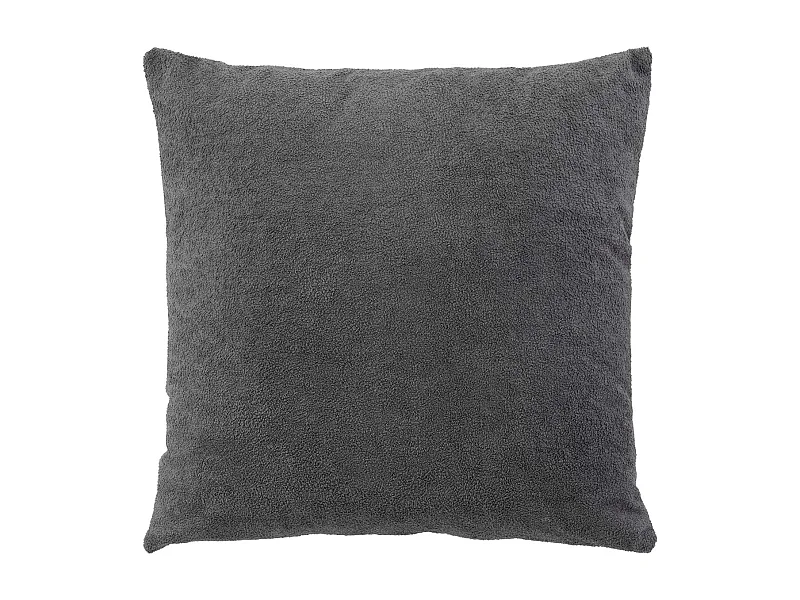 Coussin Déco Bouclette "Tessa" 45x45cm Anthracite