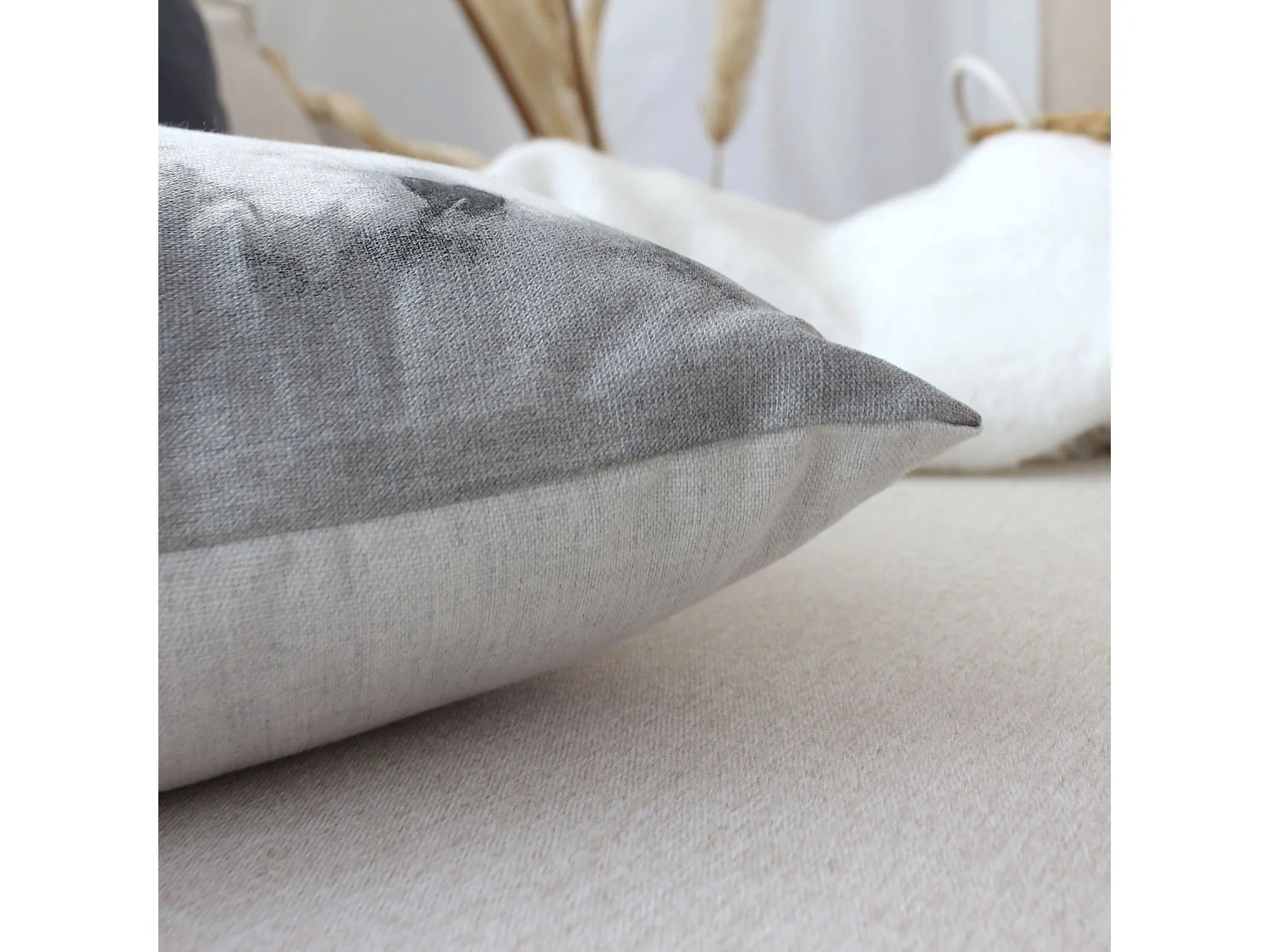 Cojín desenfundable de algodón reciclado