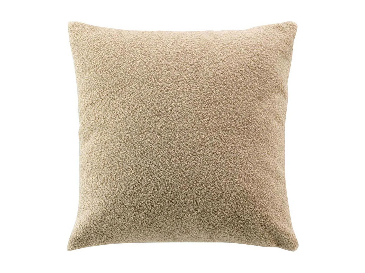 Coussin Déco Bouclette "Wooly" 45x45cm Beige