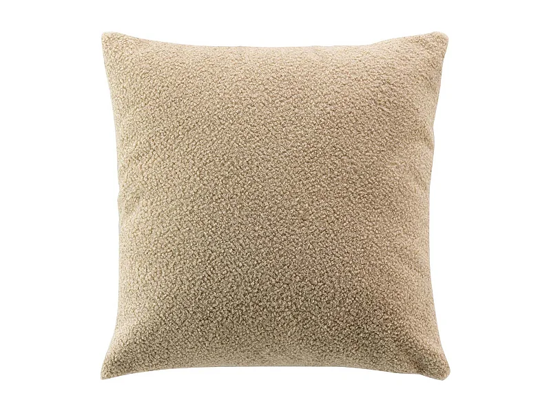 Coussin Déco Bouclette "Wooly" 45x45cm Beige