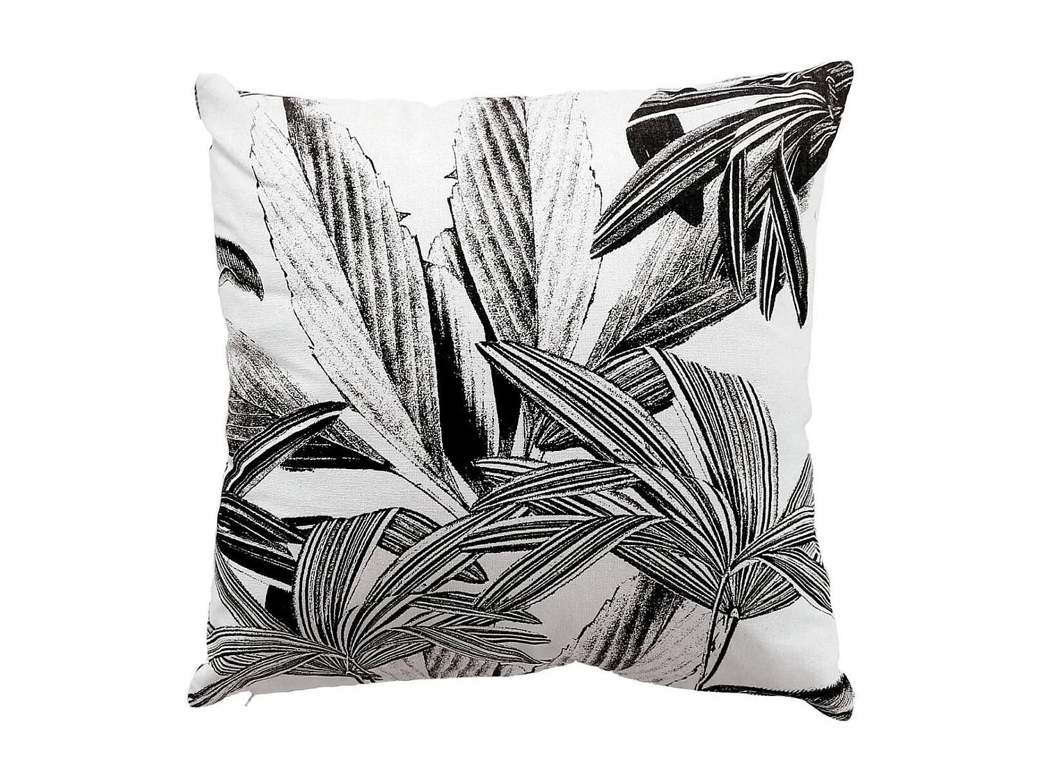 Coussin déhoussable en coton recyclé imprimé