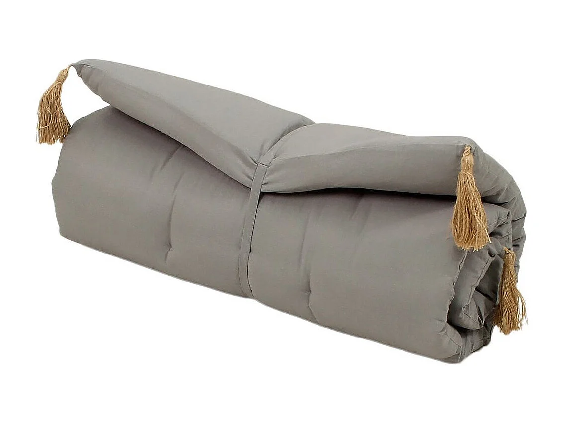 Matelas de Sol Futon Repliable "Panama" 60x120cm Gris Clair