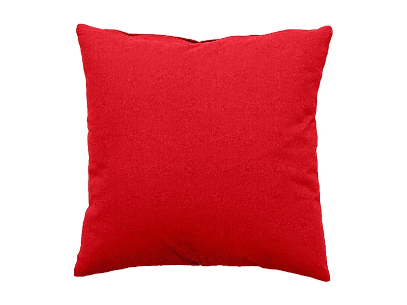 Coussin Déco Uni Déhoussable "Panama" 40x40cm Rouge