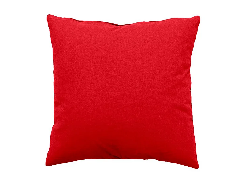 Coussin Déco Uni Déhoussable "Panama" 40x40cm Rouge